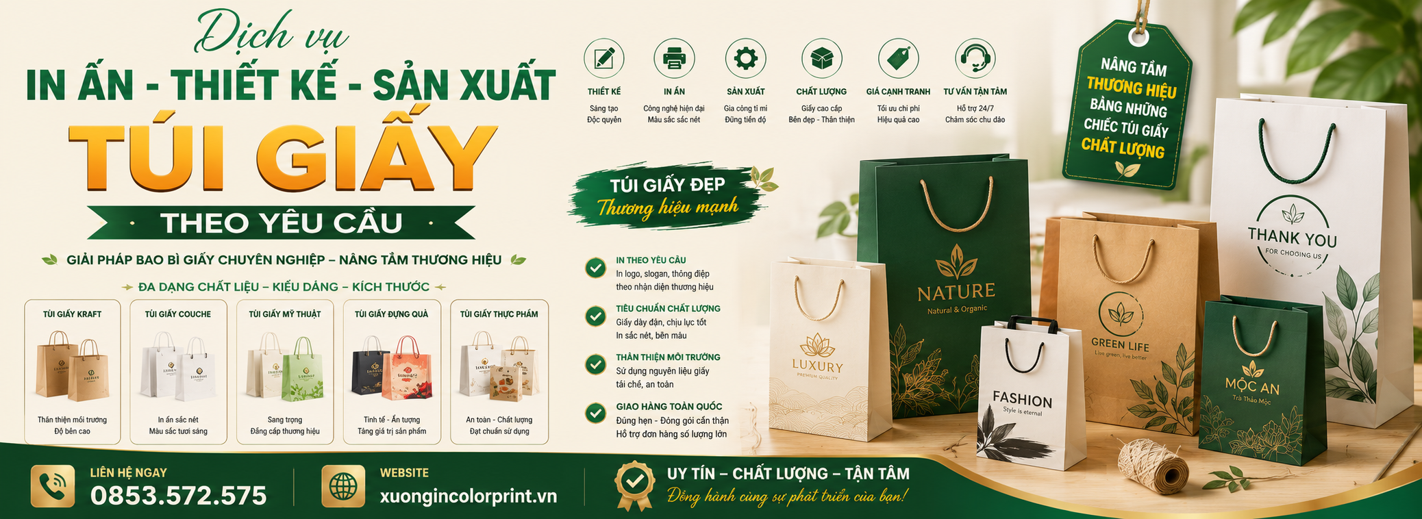 banner in túi giấy theo yêu cầu