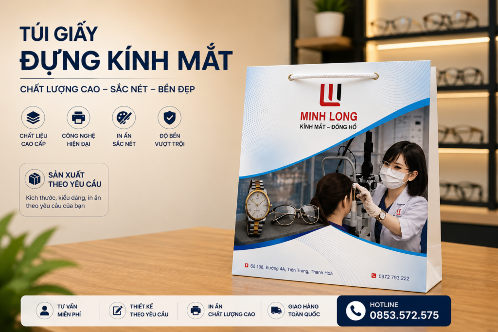 Túi giấy đựng kính mắt