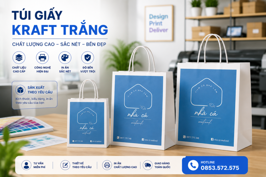 Túi giấy kraft trắng
