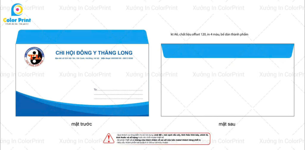in phong bì theo yêu cầu