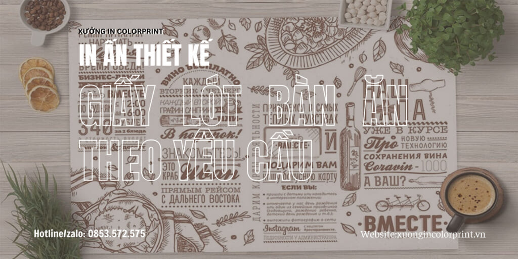 in giấy lót bàn theo yêu cầu