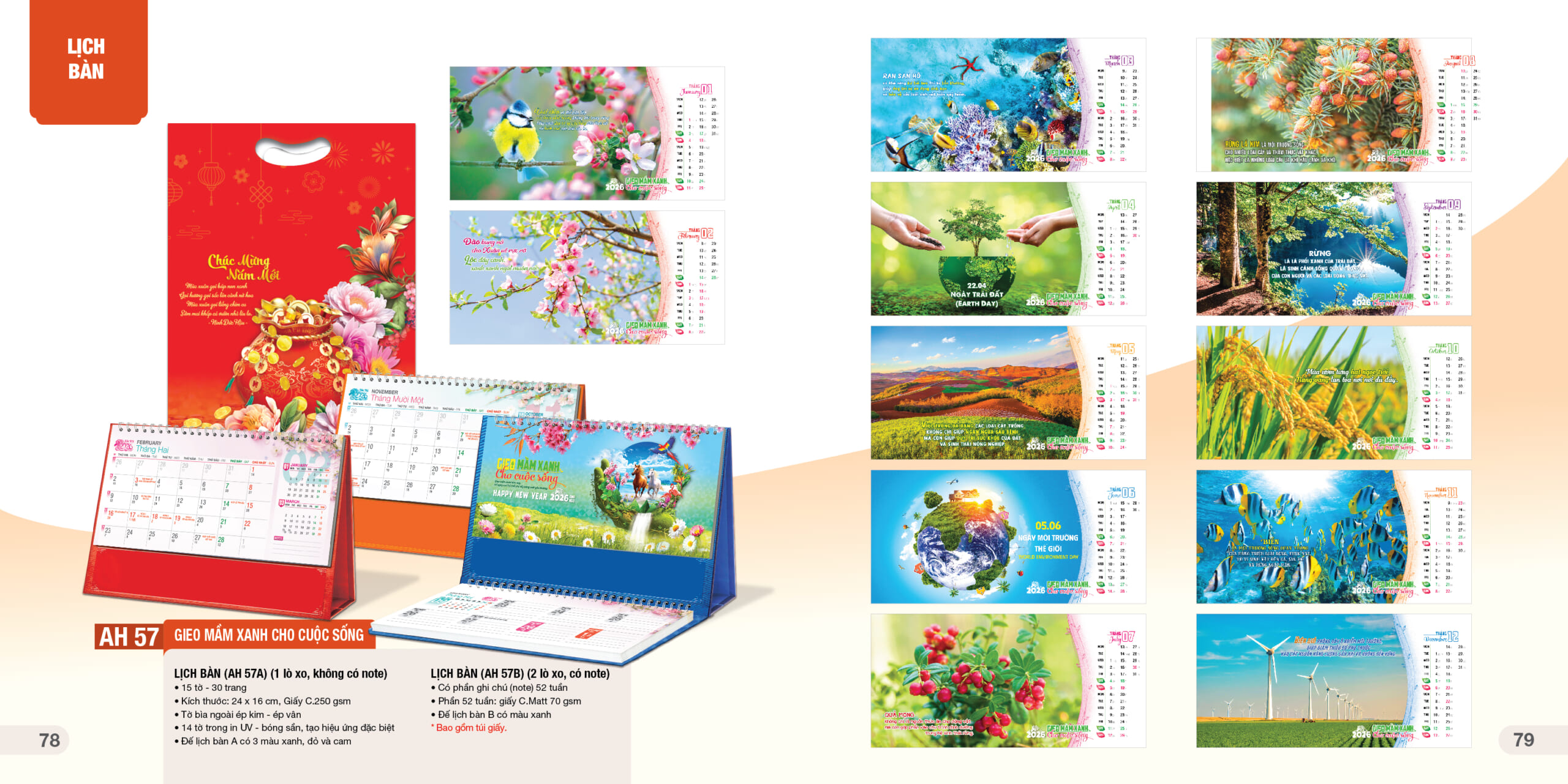 Lịch để bàn AH57