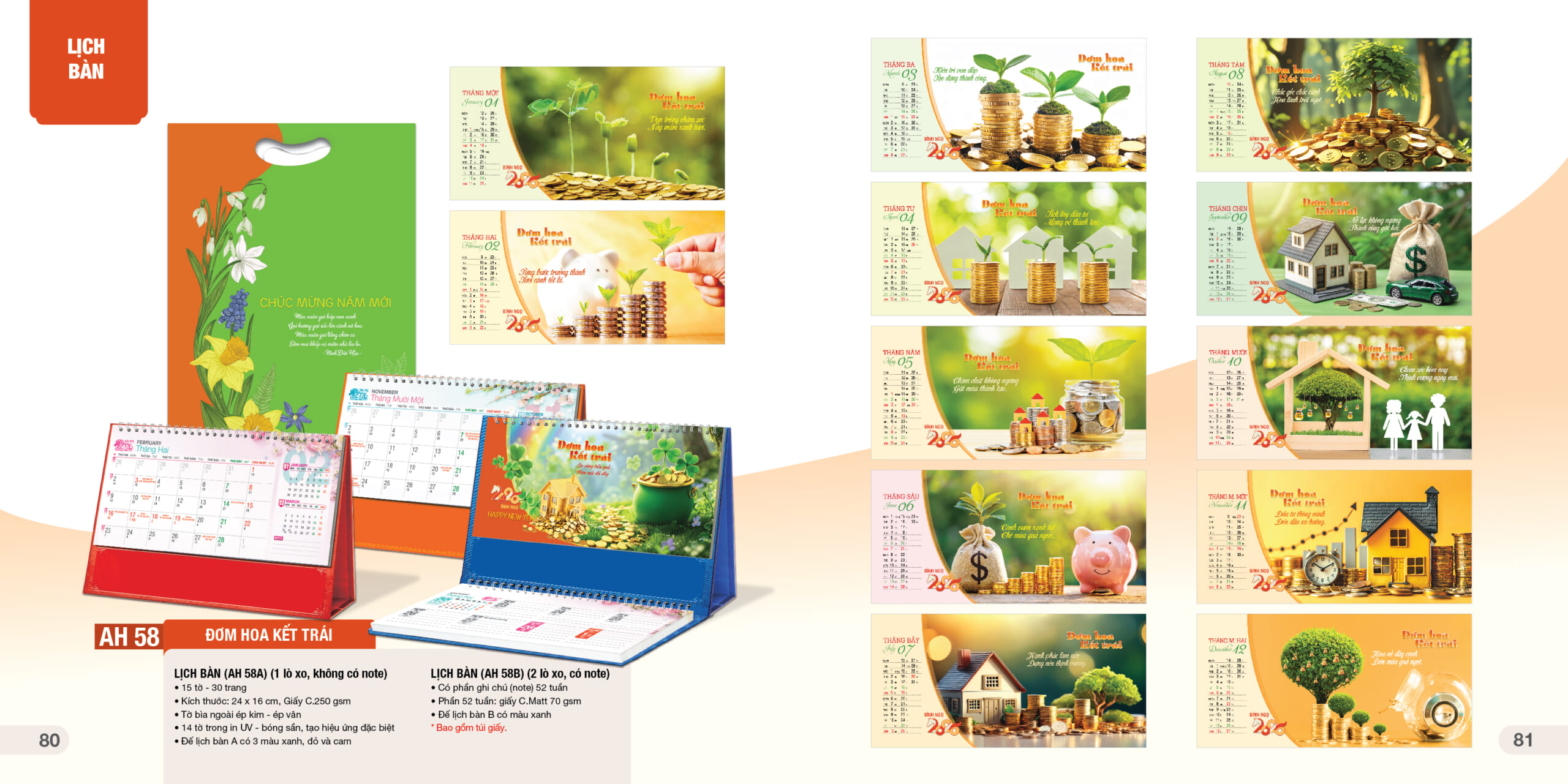 Lịch để bàn AH58