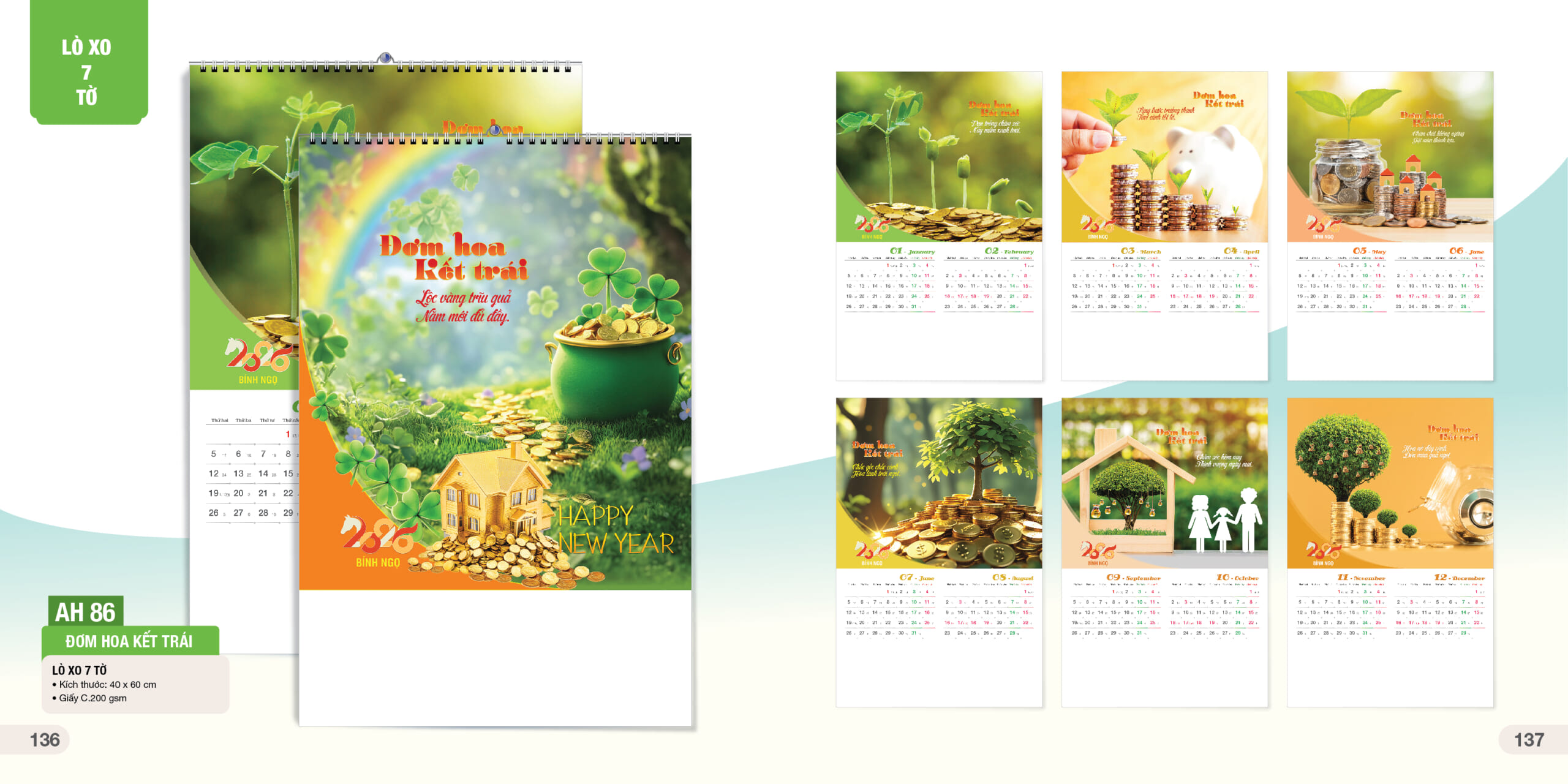 Lịch treo tường AH86