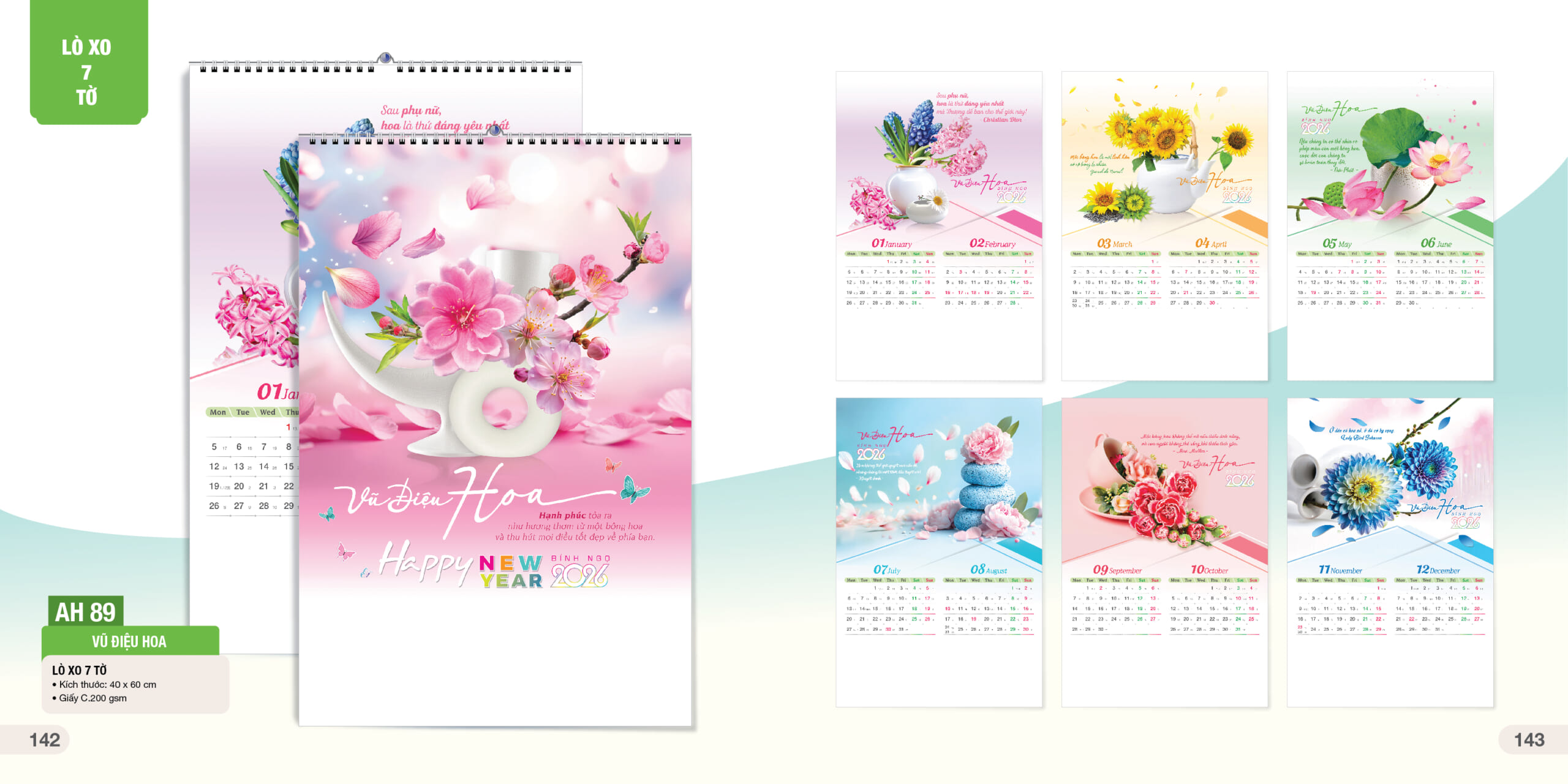 Lịch treo tường AH89