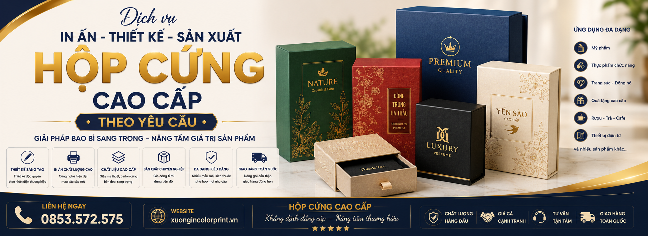 banner in hộp cứng cao cấp