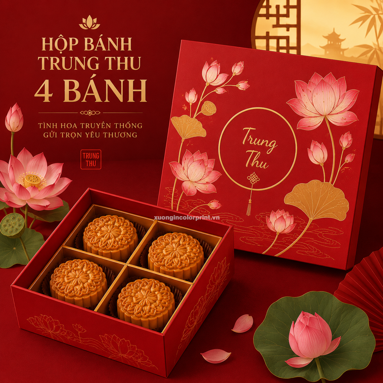 Mẫu hộp bánh trung thu đẹp CP01