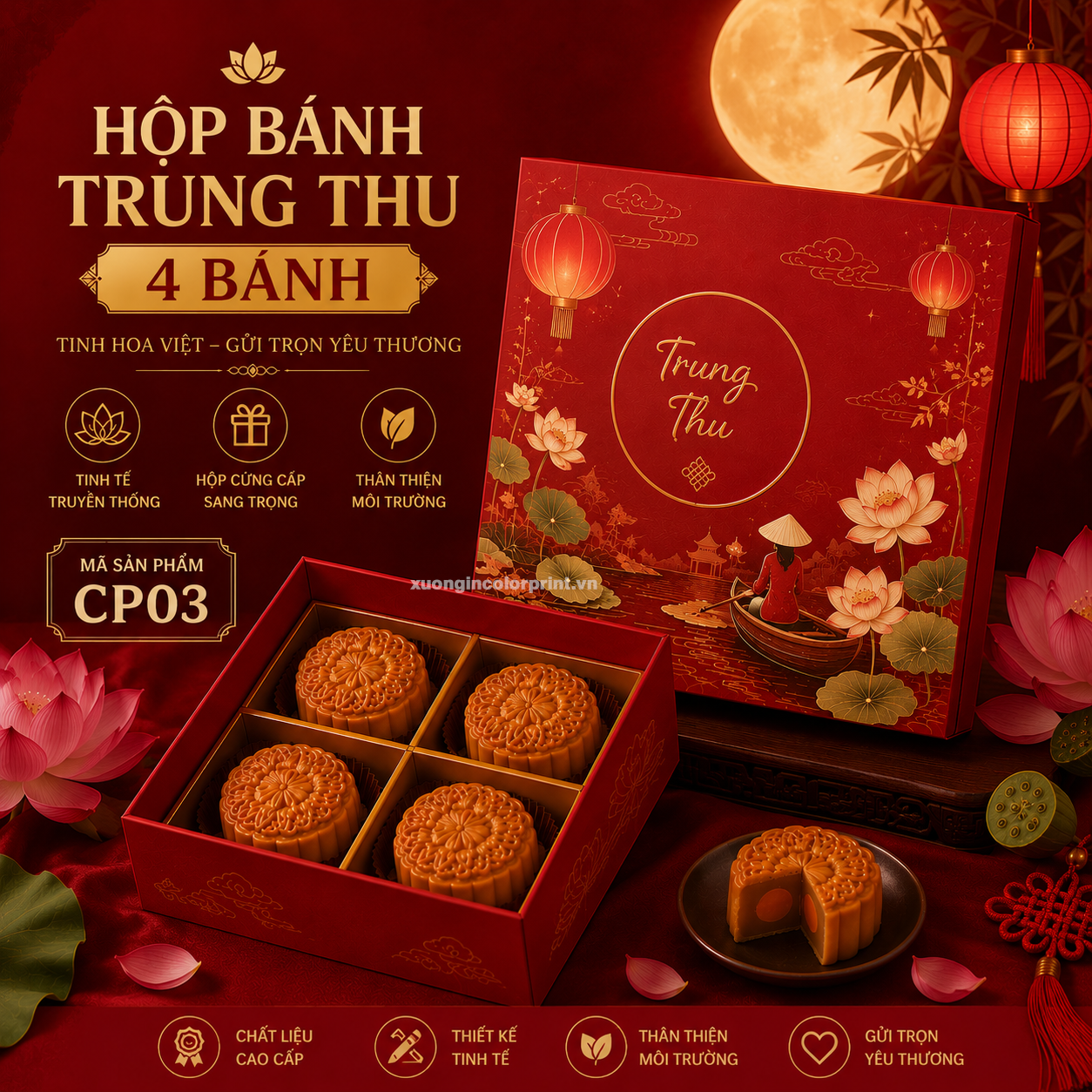 Mẫu hộp bánh trung thu đẹp CP03