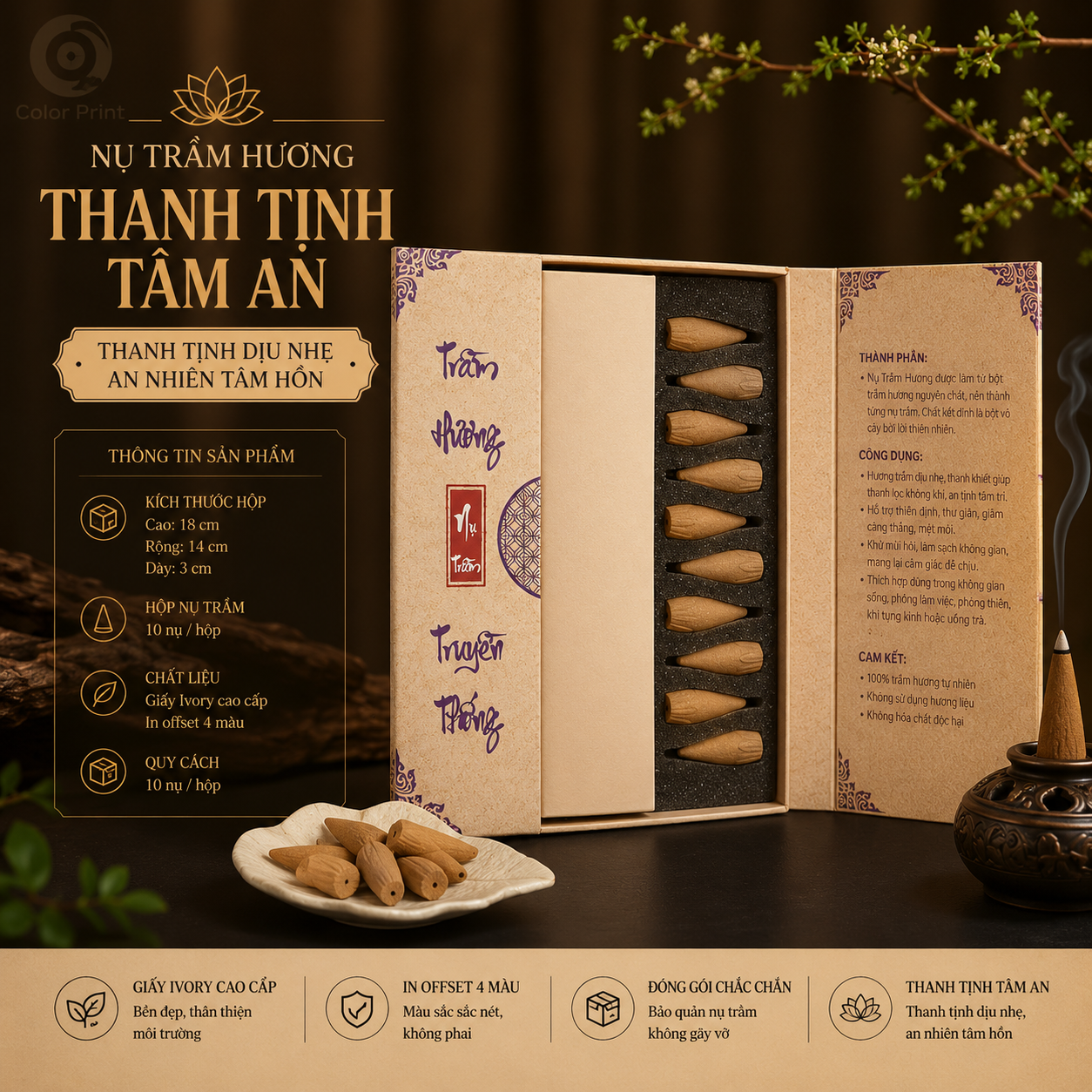 Mẫu hộp đựng nụ trầm đẹp