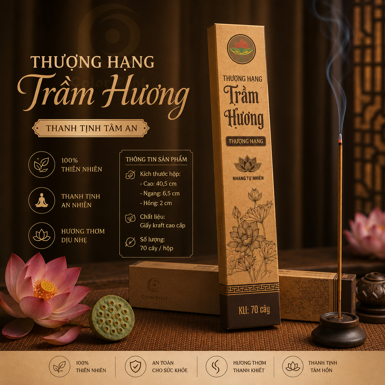 Mẫu hộp nhang trầm thượng hạng